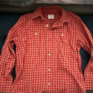 J. Crew Kids Red and White Checkered Button-Down Shirt
